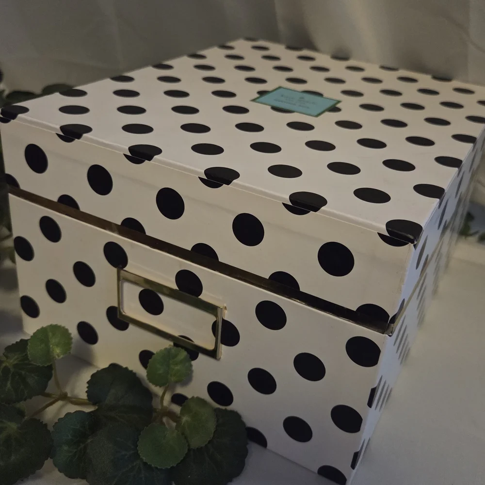 Kate Spade New York Polka Dot Nesting Storage Box Floral Interior Desk Organizer